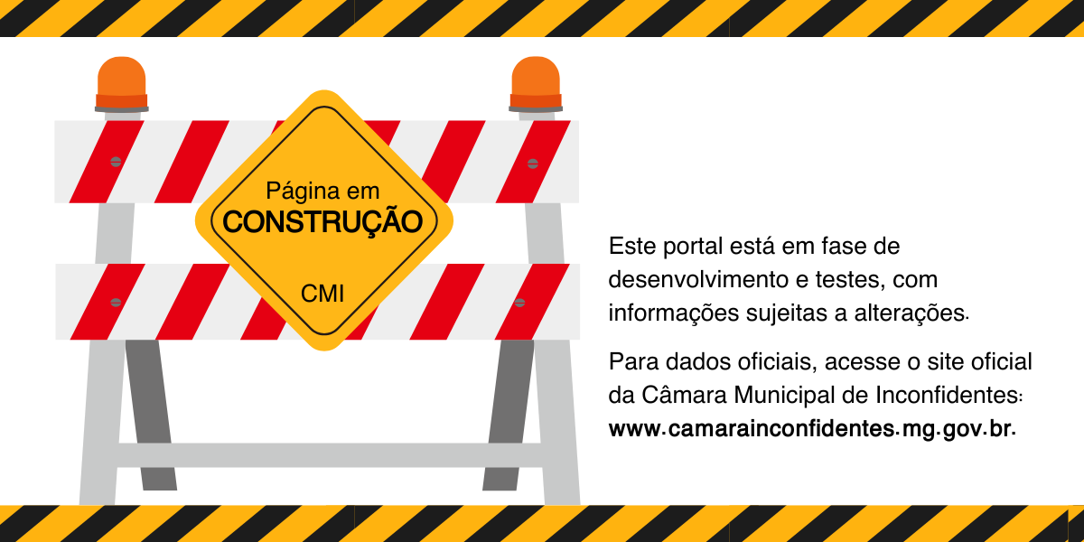 Aviso: Portal em Desenvolvimento e Fase de Testes